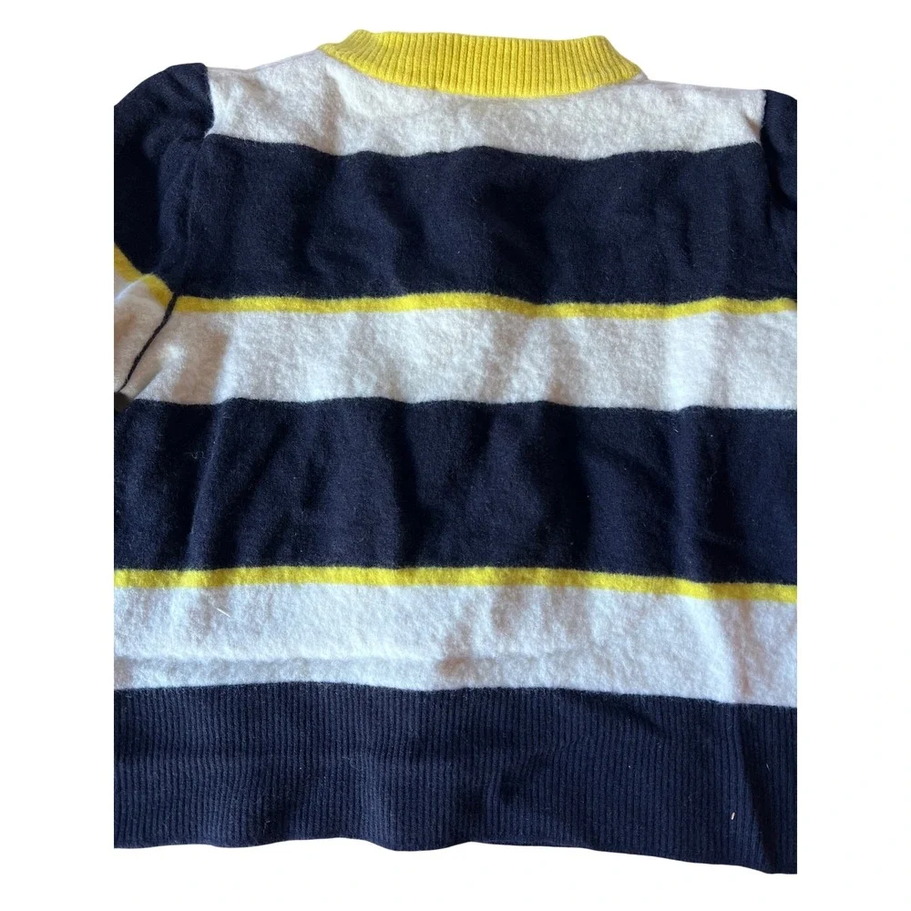 Giorgio Grati‎ Kids Striped Wool Cardigan Sweater Gold Buttons Made in Italy